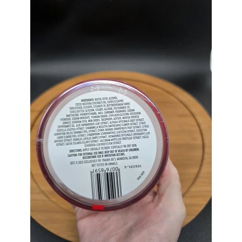 Trader Joes Candy‎ Cane Shimmering Body Butter